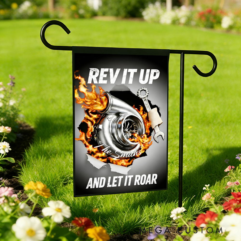 Personalized Racing Garden Flag Custom Gift for Motorsports EnthusiastsDesign Gift