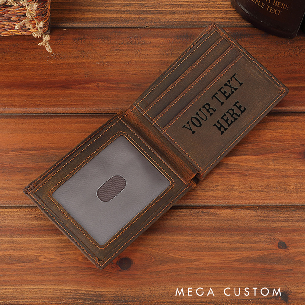 Personalized Classic Car Design Leather Wallet - Perfect Gift for Car Enthusiasts