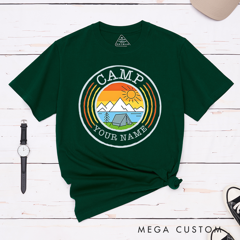 Personalized for Family Friends T-Shirt Camp T Shirt  Gift for Outdoors Hiking Lovers