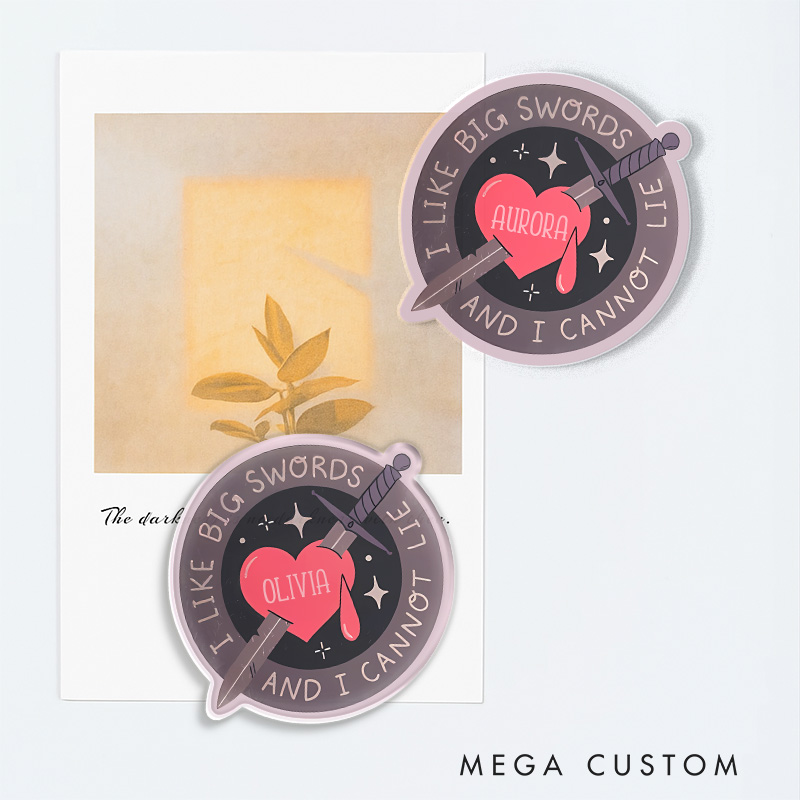 Personalized I Like Big Swords Fridge Magnets DND Game Magnets Dungeons and Dragons Gamers Fridge Decal