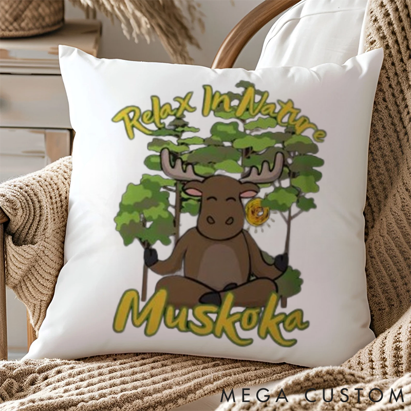 Personalized Meditation Moose Pillows Forest Meditation Pillows Yoga Pillows Gift  Idea for Yoga Lover