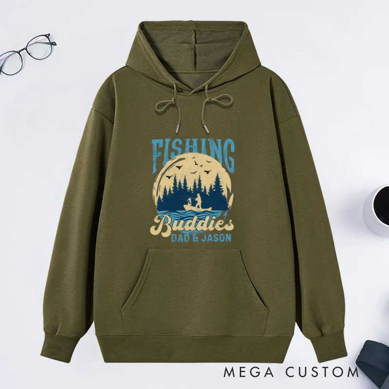 Personalized Fishing Buddy Classic Hoodie Perfect Gift for Outdoor Fishing Enthusiasts
