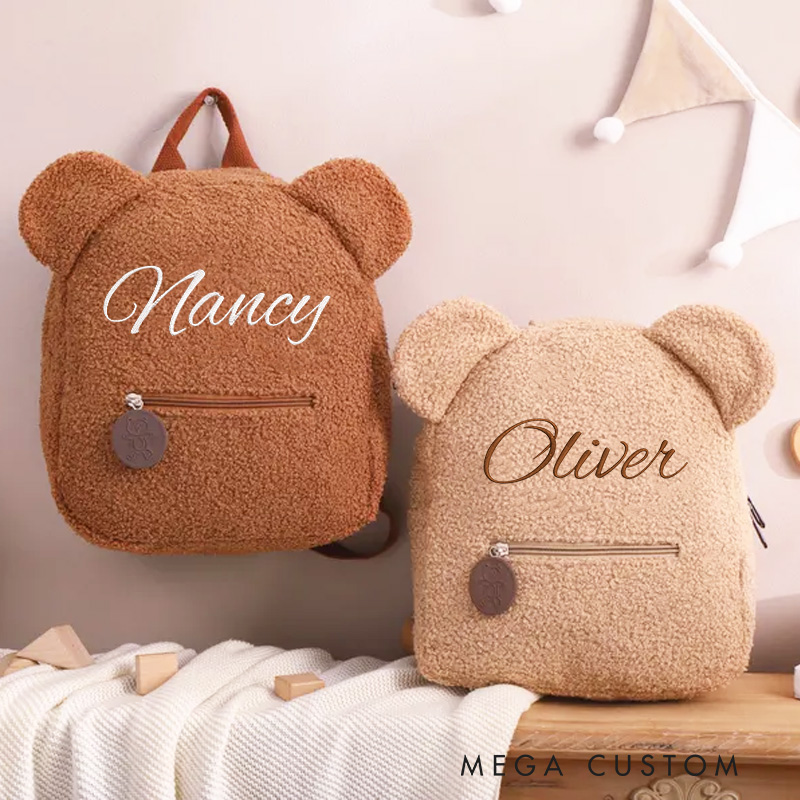 Personalized Embroidered Teddy Bear Backpack for Kids Unique Child's Gift Back to School Gifts
