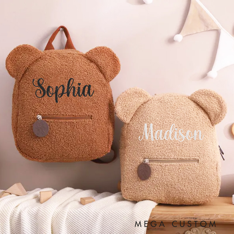 Personalized Embroidered Teddy Bear Toddler Backpack Back to School Gifts
