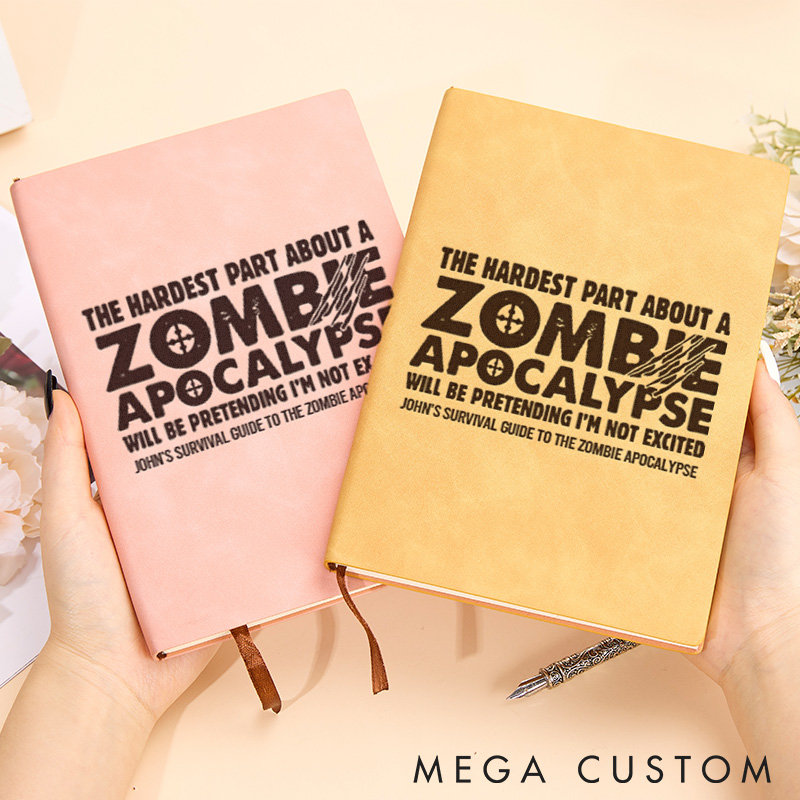 Personalized Zombie Apocalypse Notebook The Thrill of Survival Journal Gift for Geek Nerd Game Lovers 