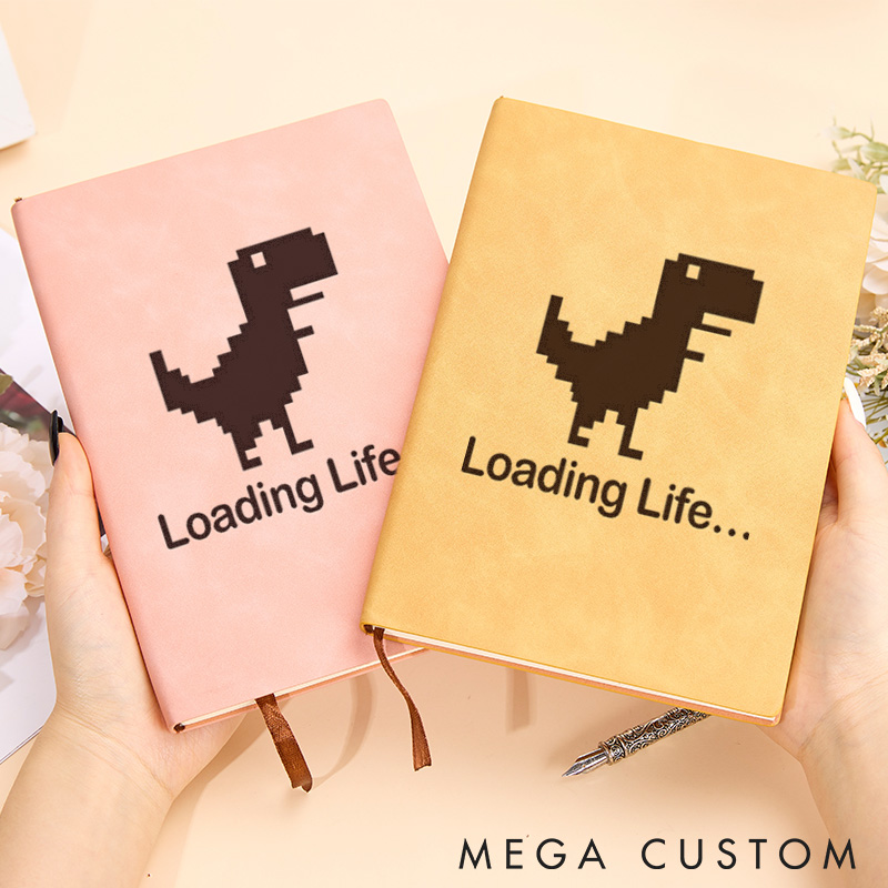 Personalized Loading Life Journal Programmer Computer Technology Notebook Gift for Geek Nerd