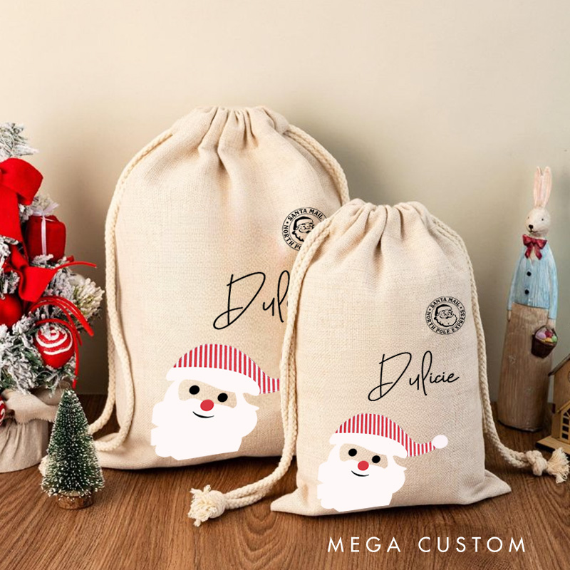 Personalised Christmas Gift Bag For Baby Baby's First Christmas Santa Delivery Sack Christmas Gift