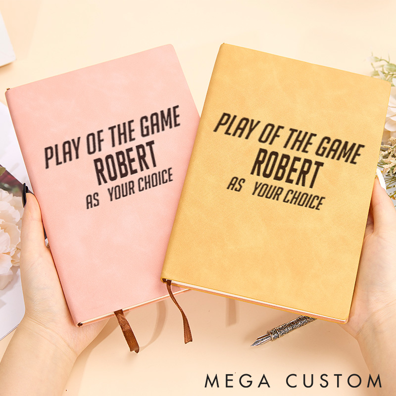 Personalized Game Lovers Journal Play Of The Game Notebook Gift for Geek Nerd