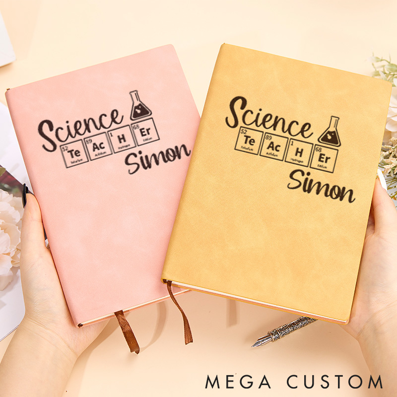 Personalized Periodic Table Notebook Science Physics Enthusiast Journal Gift for Geek Nerd