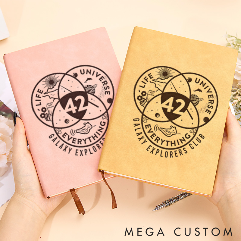 Personalized Sci-Fi Enthusiast Notebook Life Universe Everything Journal Gift for Geek Nerd