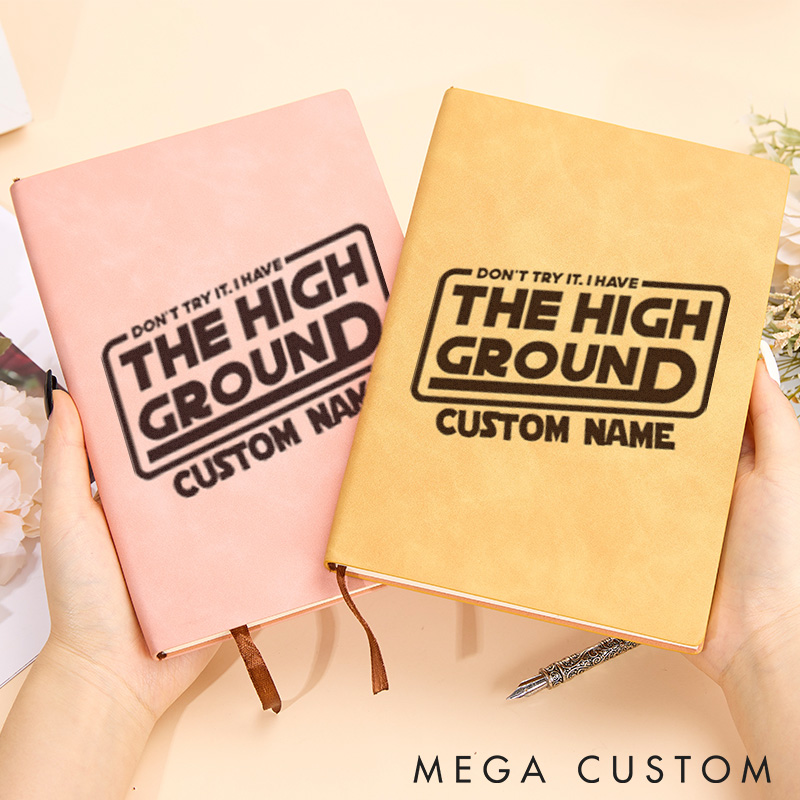 Personalized Game Enthusiast Leather Notebook Gift for Geek Nerd Game Lovers 