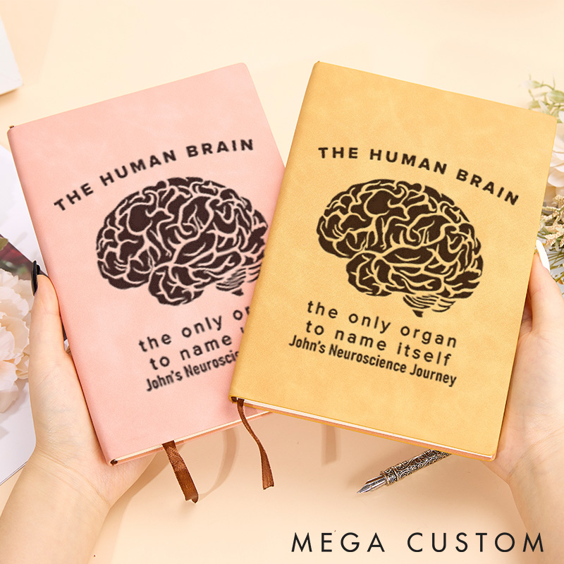 Personalized The Human Brain Journal Programmer Computer Technology Lovers Notebook Gift for Geek Nerd