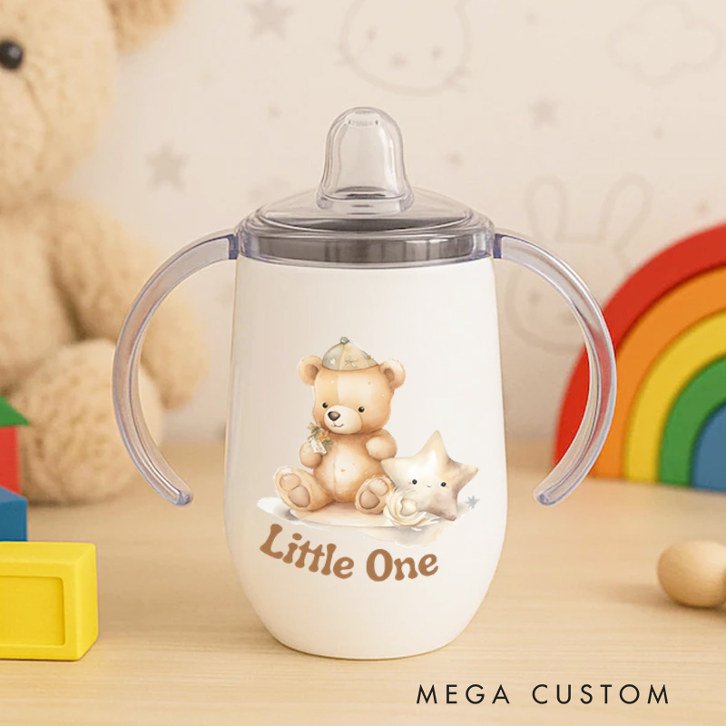 Personalised Little One Sippy Cup Baby Training Cup Baby Birthday Gif Baby Boy or Girl Gift