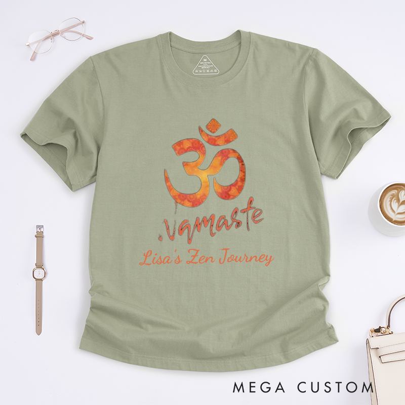 Personalized Om Symbol T-Shirt Namaste Comfort Colors T-Shirt Yoga T-Shirt Yoga Instructor Gift