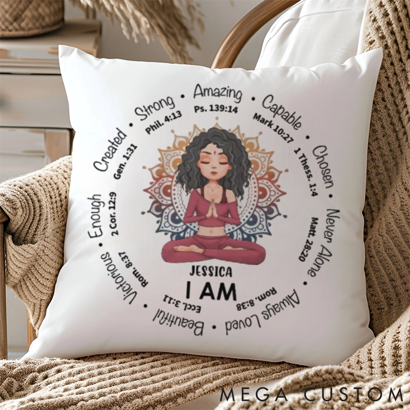 Personalized Yoga Meditation Pillows for Women Mandala Pattern Pillows Yoga Pillows Gift  Idea for Yoga Lover