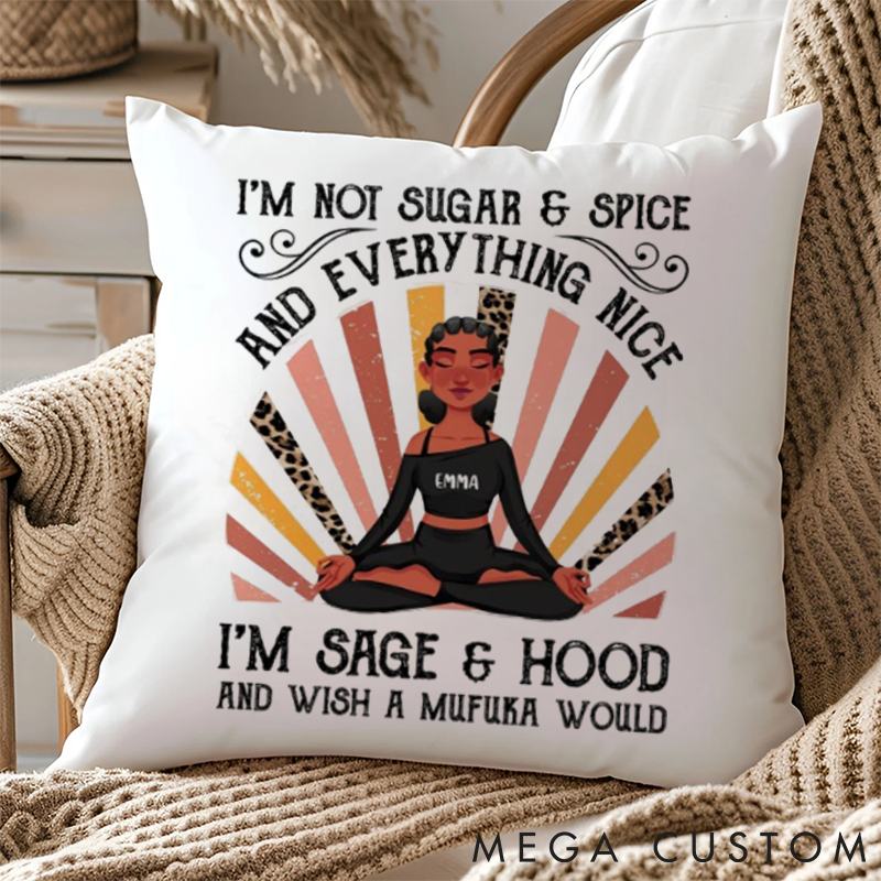 Personalized Meditation Pillows for Women Retro Style Radiating Pattern Pillows Yoga Pillows Gift  Idea for Yoga Lover