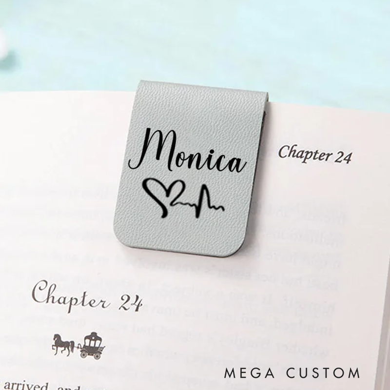 Personalised Leather Magnetic Bookmark for Nurse Cute Bookmark Gift Nurse Graduation Gift Book Lover Gift Birthday Gift for Her
