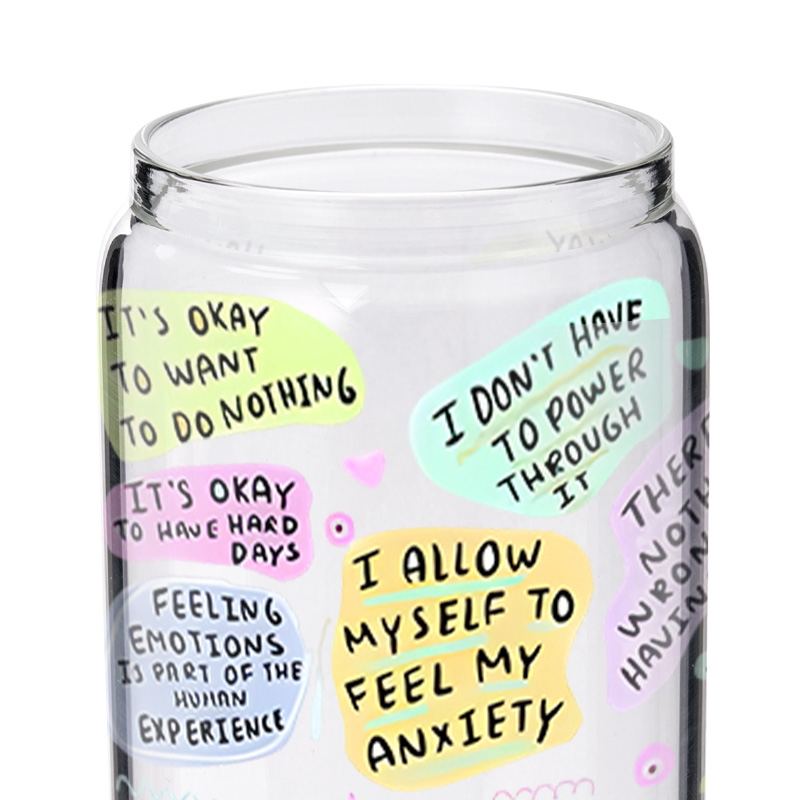 Personalized Mental Breakdown Cup Colorful and Fun Design Glass for Stress Relief Humor Glasse Cup