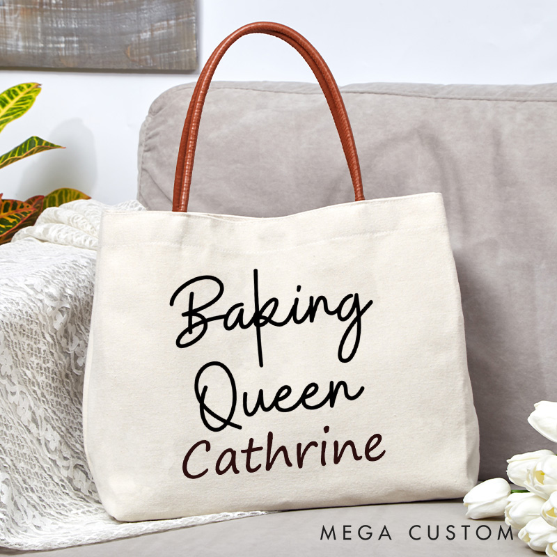 Personalized Baking Tote Bag Baking Bag Custom Bakery Bag with Name Backing Lover Gift Baker Gift