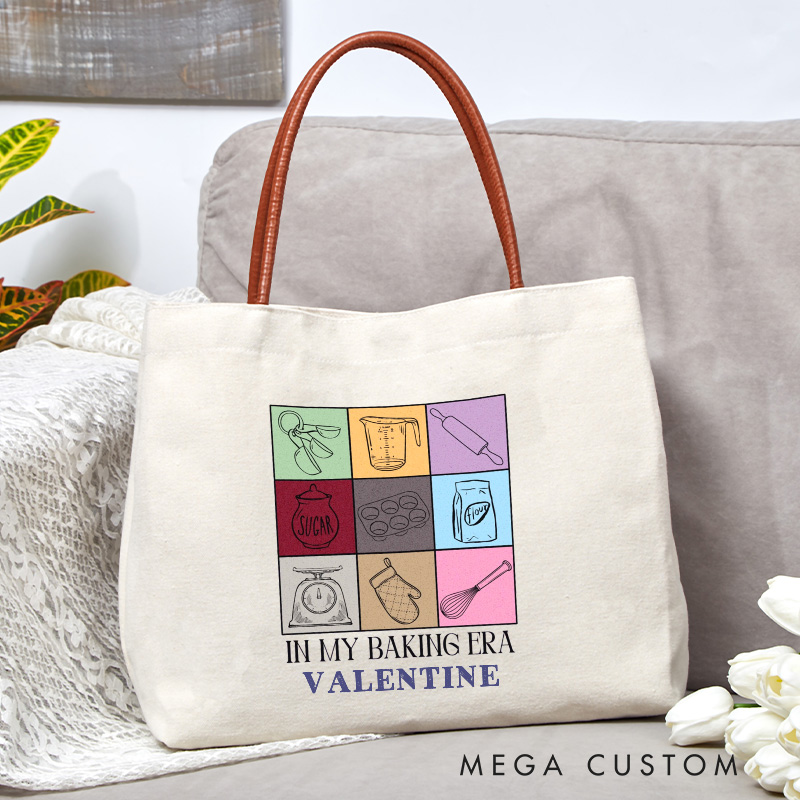 Personalized In My Baking Era Tote Bag Custom Baking Lover Canvas Bag Backing Lover Gift for Baker Gift