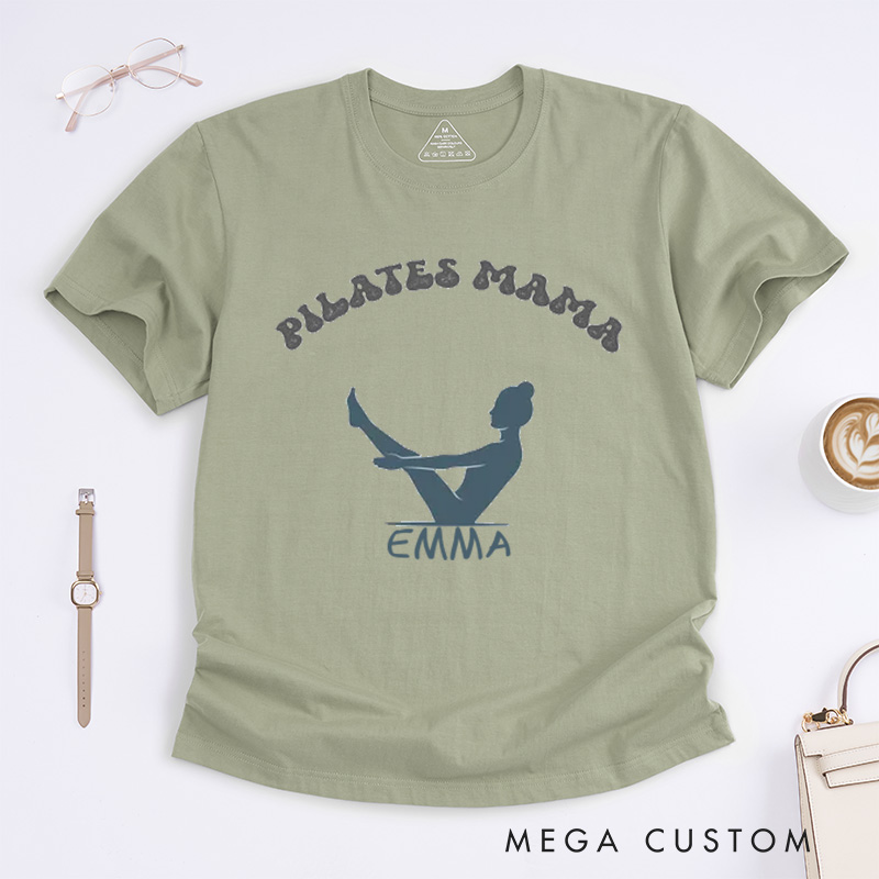 Personalized Pilates Yoga T-Shirt Gift for Pilates and Yoga Instructor Yoga Lover Gift Workout Yoga Girl Pilates Pose Tee Gift