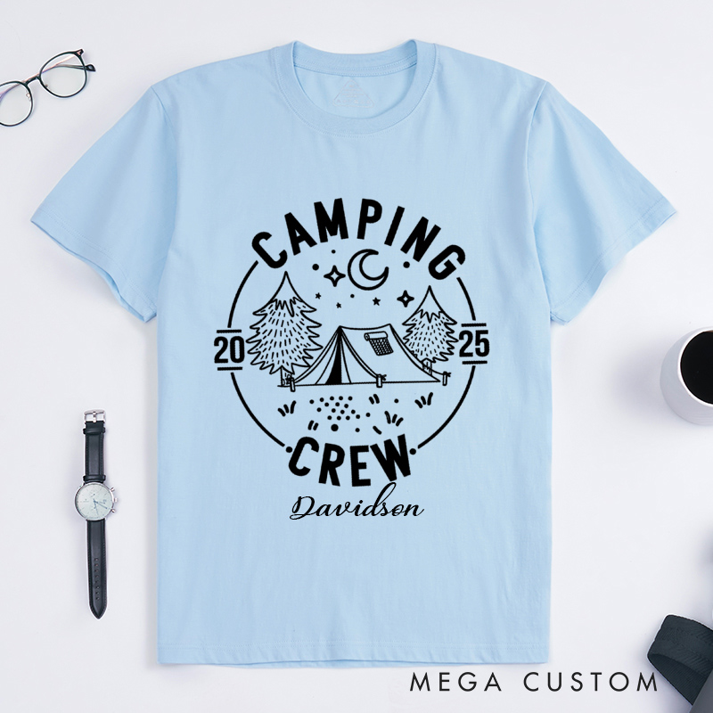 Personalized Camping Crew Classic T-Shirts Gift for Traveling Lovers Travel Lovers Tee Camp Lover Gift