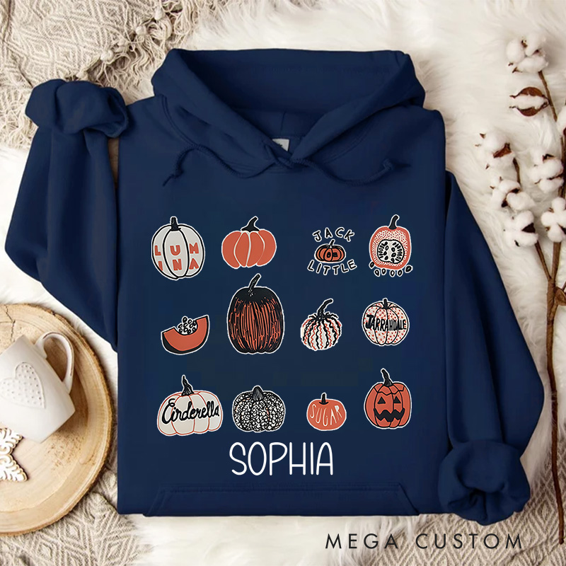 Personalized Charming Pumpkin Patch Collection for Cozy Autumn Hoodies