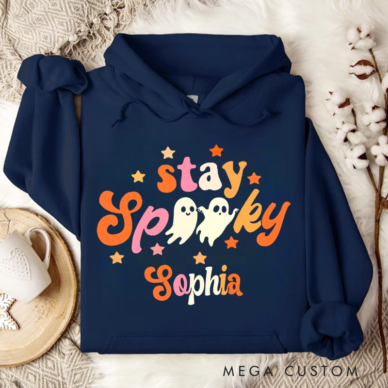 Personalized Stay Spooky with Starry Highlights for Unique and Fun Halloween Hoodies