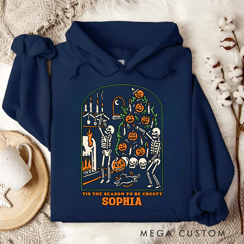 Personalized Skeleton and Pumpkin Party Extravaganza for Creative and Festive Celebration Hoodies