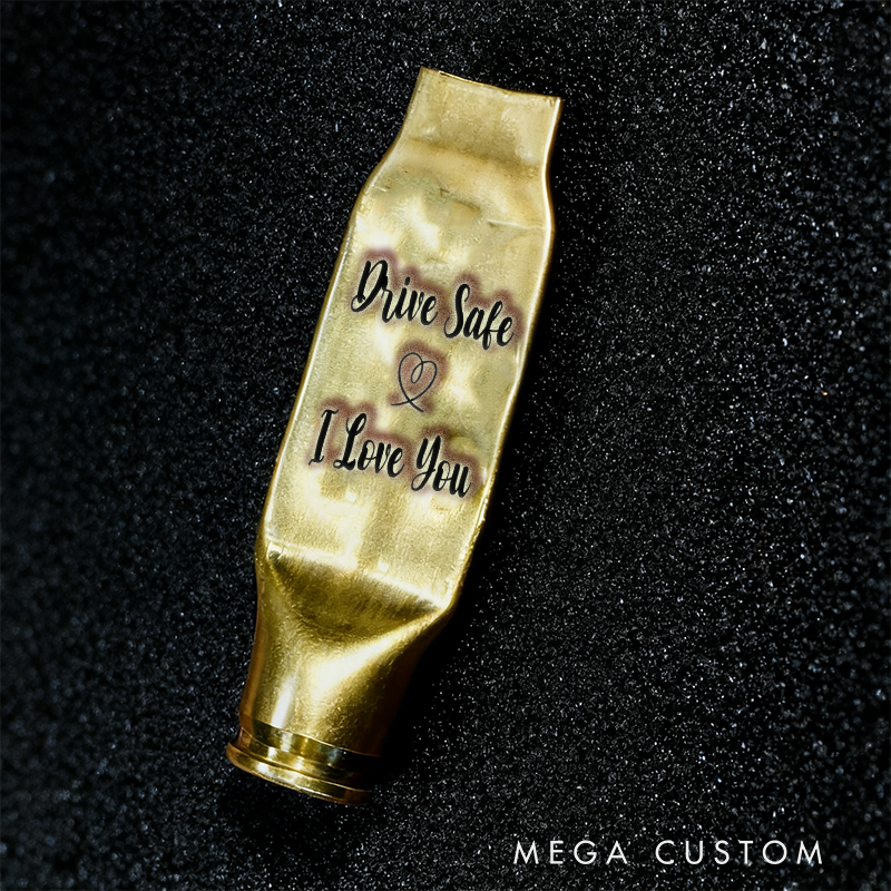 Personalized Bullet Shell Keychain Custom text Engraving Gift