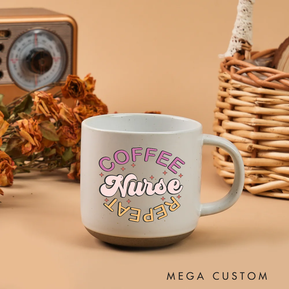 Personalized Nurse Ceramic Mug Gift Custom Name Two Tone Design Mugs Gift