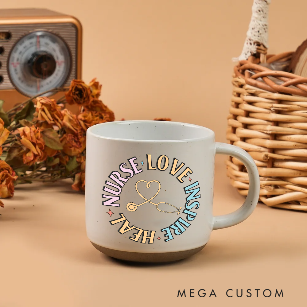 Personalized Nurse Two Tone Ceramic Mug Gift Custom Name and Inspirational Design Mugs Gift