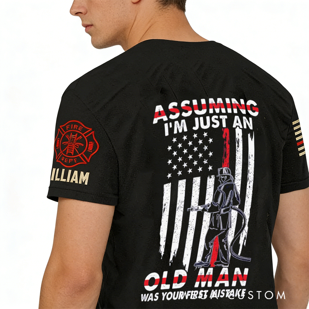 Personalized Firefighter T-Shirt with Bold Quote and Custom Name Perfect Gift for Proud Firefighters