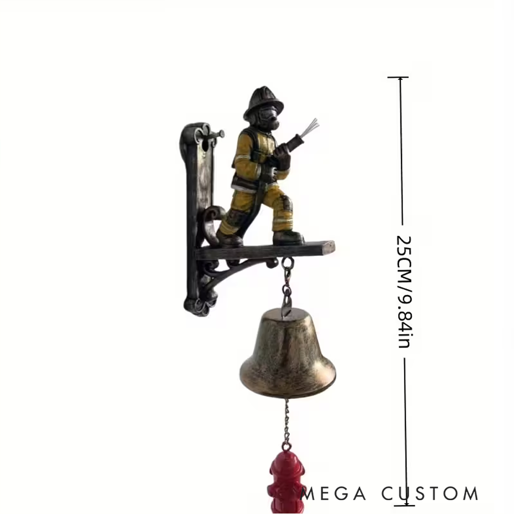 Personalized Firefighter Themed Resin Doorbell Decorative Tribute to Heroes Gift for Firefighter