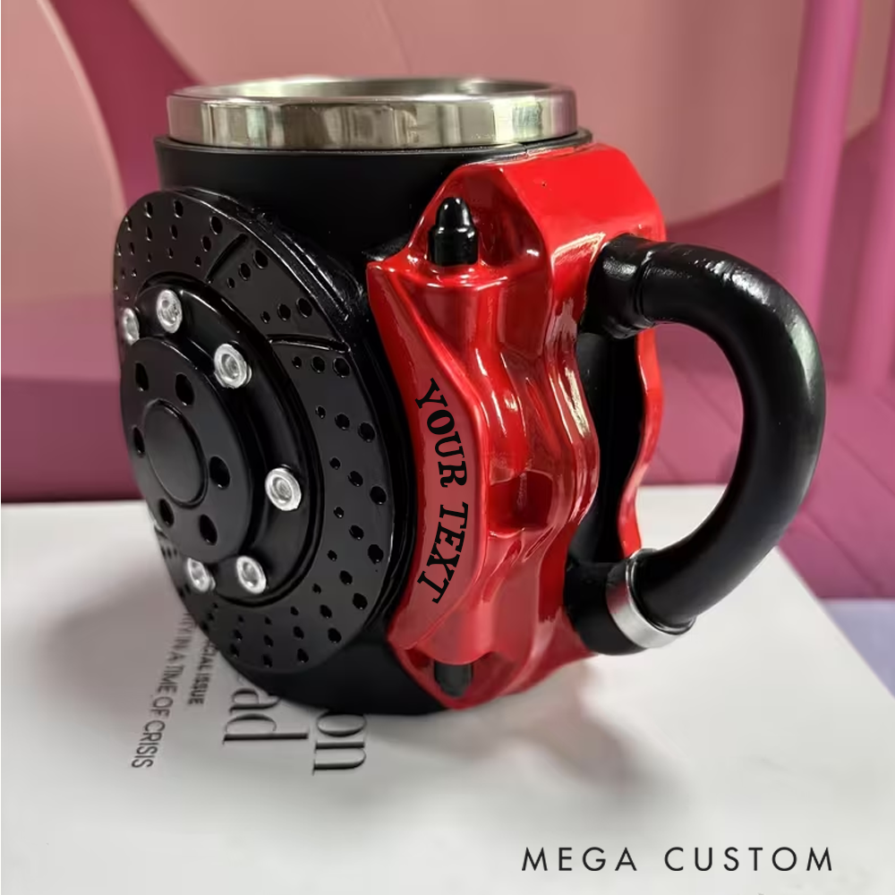 Personalized 3D Brake Caliper Mug Unique Resin Mug for Car Enthusiasts