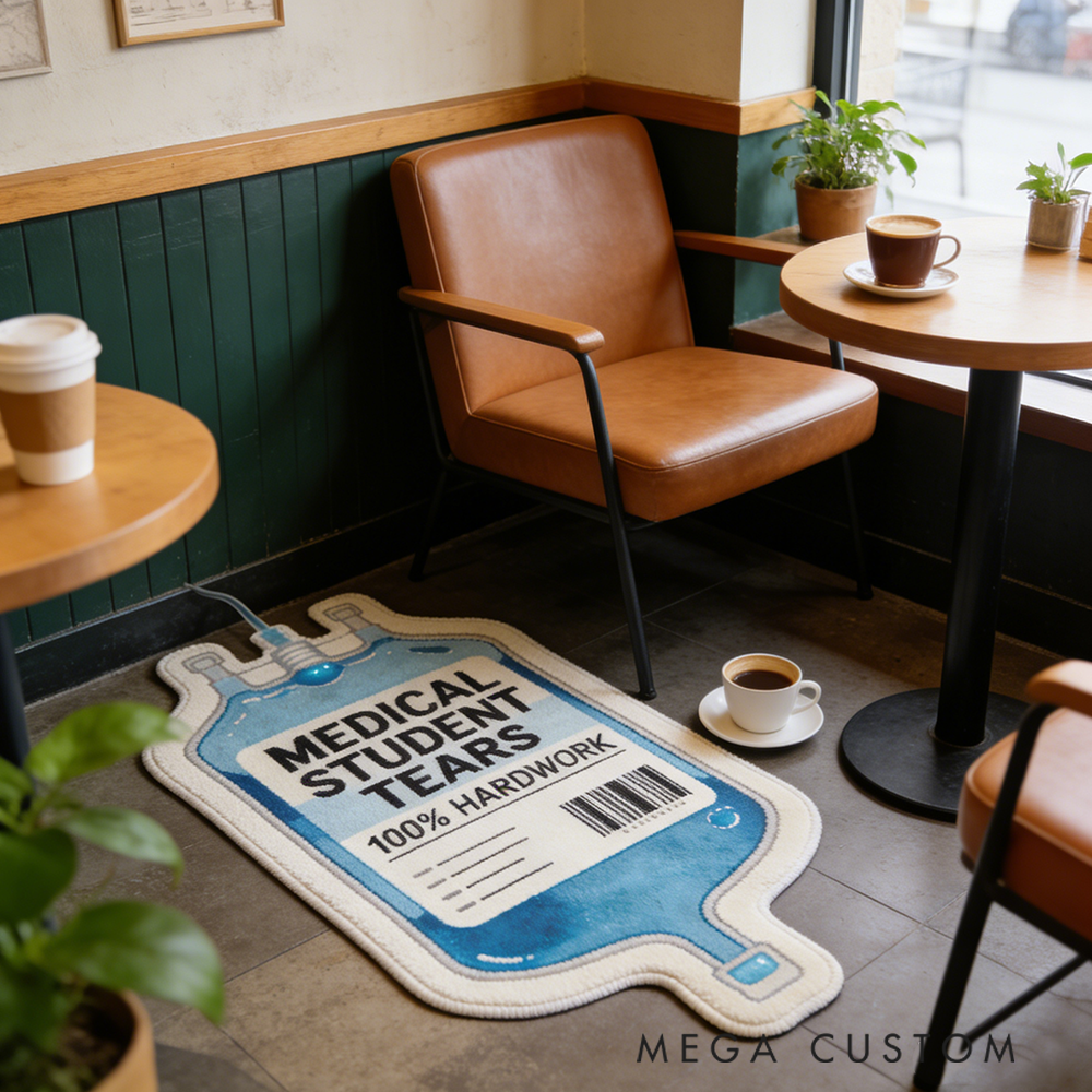 Personalized Nurse Rug Medical Themed Faux Sheepskin Floor Mat