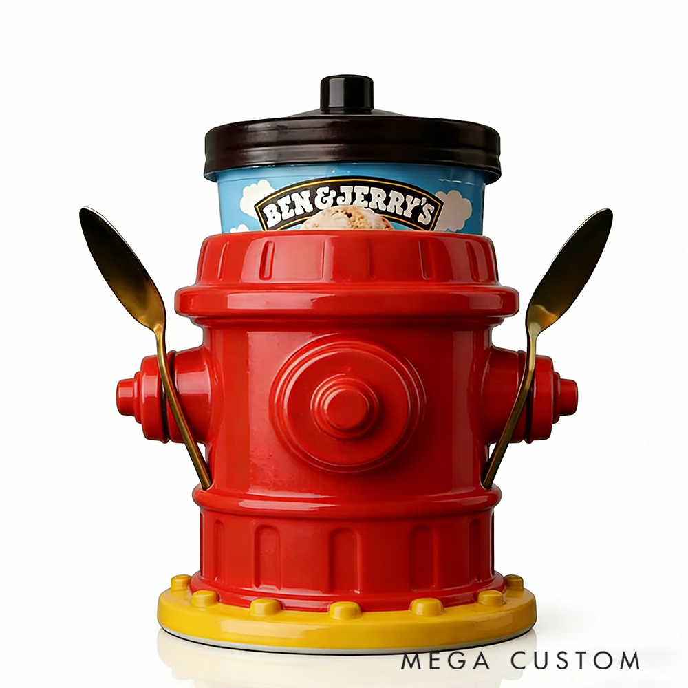 Personalized Fire Hydrant Ice Cream Holder Fun and Functional Design Cup Holder for Car Lovers and Ice Cream Fans