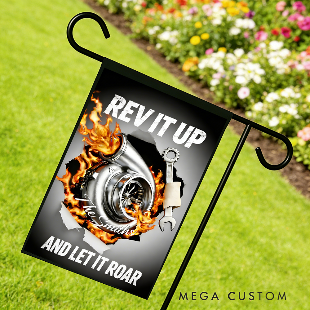 Personalized Racing Garden Flag Custom Gift for Motorsports EnthusiastsDesign Gift