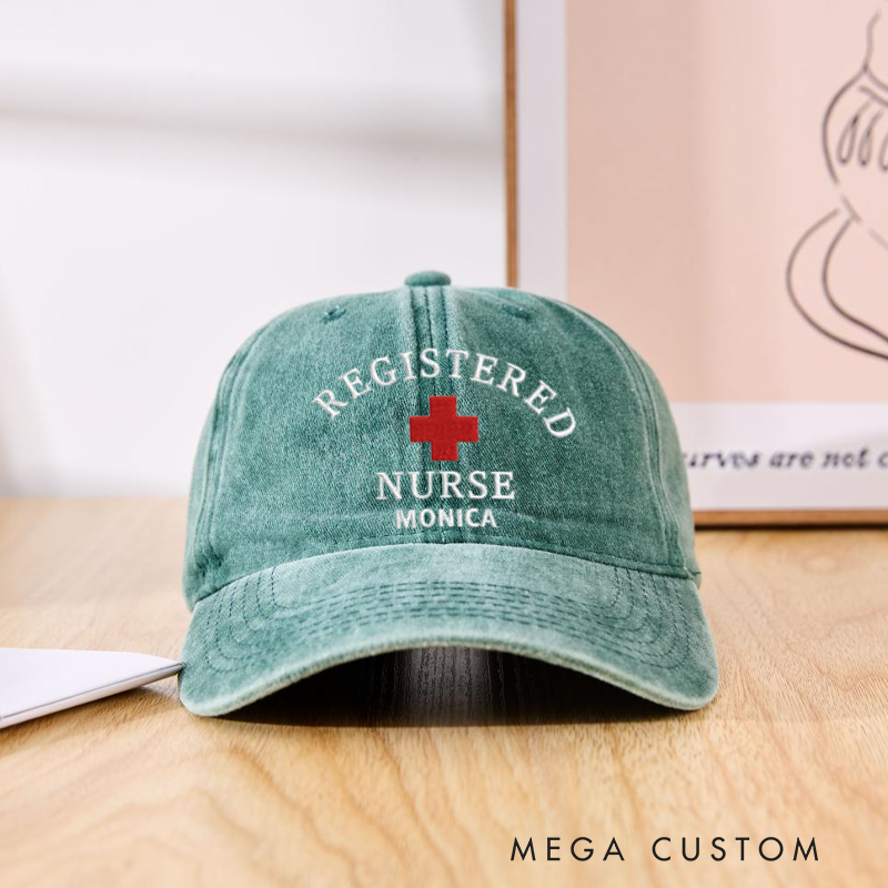 Personalized Caps for Nurse Registered Nurse Embroidered Baseball Cap Medical Worker Hat Custom Nurse Gift Nurse Appreciation Hat