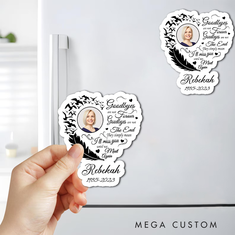 Personalized Memorial Magnetic Fridge Magnet in Loving Memory Gift Custom Photo  Fridge Magnet Bereavement Keepsake