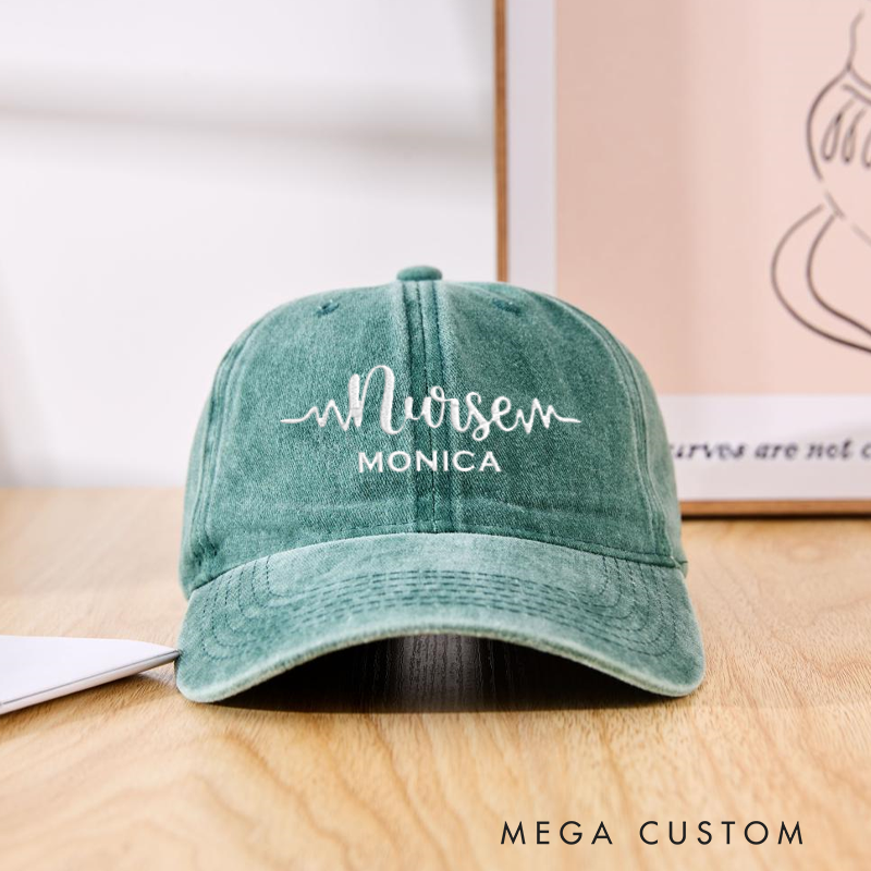 Personalized Caps for Nurse Embroidered Baseball Cap Medical Worker Hat Custom Nurse Gift Nurse Appreciation Hat