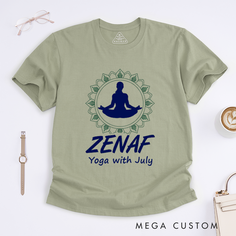Personalized You Zen AF T-Shirt Mandala Yoga Lover T-Shirt Yoga Pose T-Shirt Meditating Gift T-Shirt