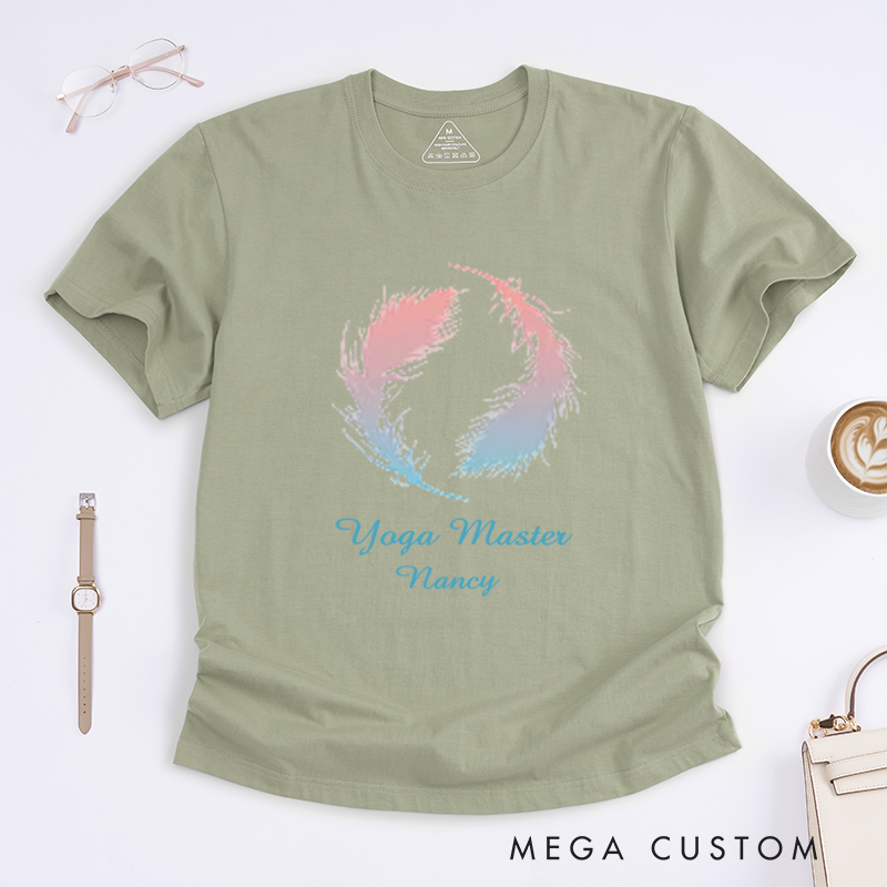 Personalized Yoga Girl T-Shirt Meditation T-shirt Custom Yoga T-Shirt Yoga Class T-Shirt Yoga Gift Namaste T-Shirt