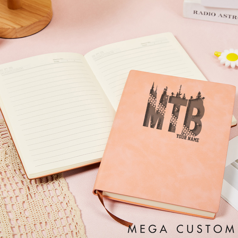 Personalized MTB Bicycle Notebook Compact Journal for Outdoor Adventures Riding Cycling Biking Enthusiasts