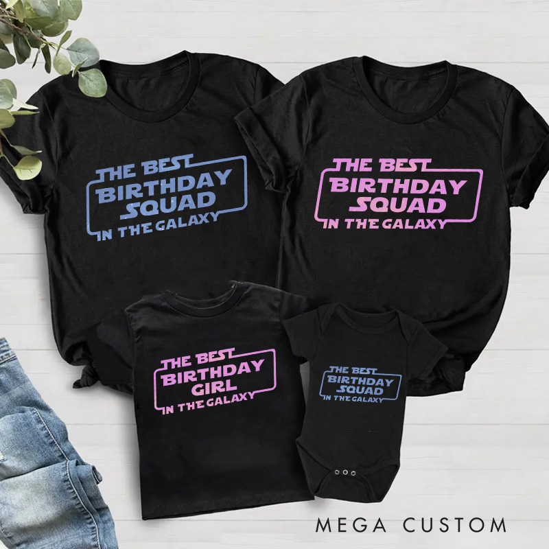 Personalized Birthday Party Family T-Shirts Birthday Funny Friend Matching Tshirt for Movie Lovers