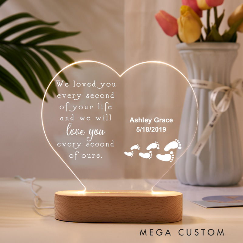 Personalized Miscarriage Sympathy Table Plaque in Loving Memory Baby Photo Frame Child Bereavement Sympathy Gift Infant Loss Gift Baby Memorial Plaque