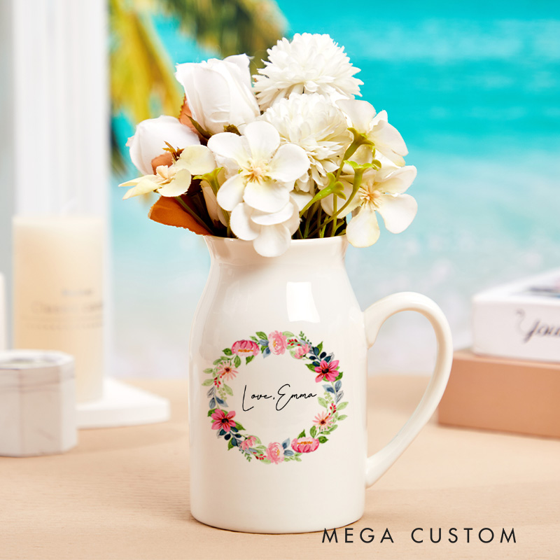 Personalised Flower Vase Mothers Day Gift Mothers Day Vase Gift for Mum