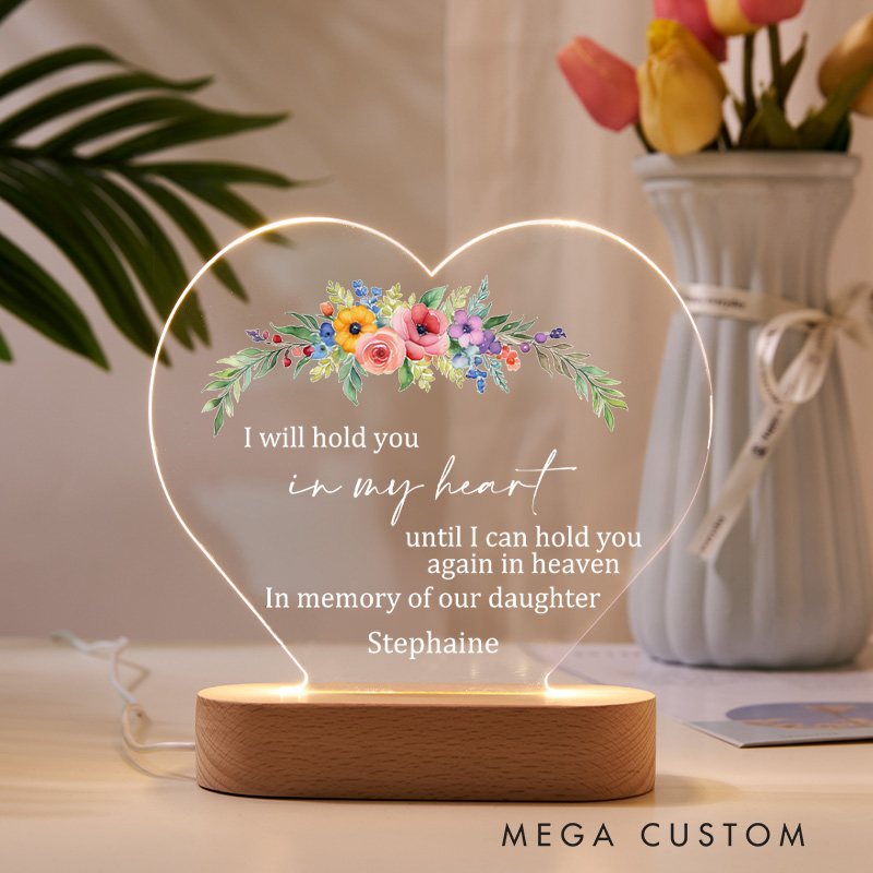 Personalized Memorial Table Plaque Memory Plaques for Loved Ones Lost in Loving Memory Sign Loss of Daughter Condolence Gift