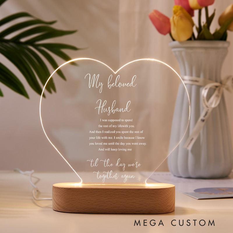Personalized Memorial Table Sign for Loss of Husband Memorial Sign Bereavement Gift in Loving Memory Gifts Funeral Gifts for Loss of Husband