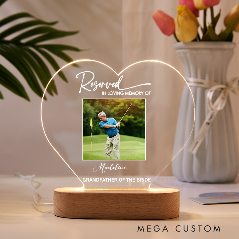 Personalized Reserved Memorial Sign Custom in Loving Memory Wedding Plaque Sympathy Gift Reserved Seat Sign Wedding Memorial Sign 